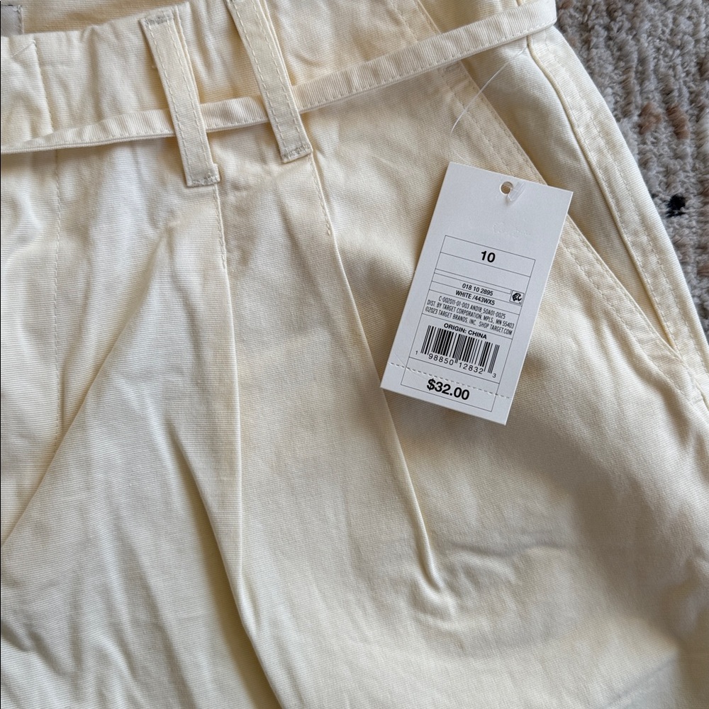Cream Wide-Leg Chino pants - Picture 5 of 9